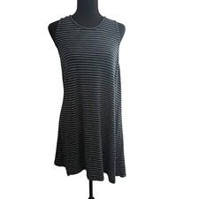 Madewell Womens Navy Blue Striped Tank Top Short Dress XL