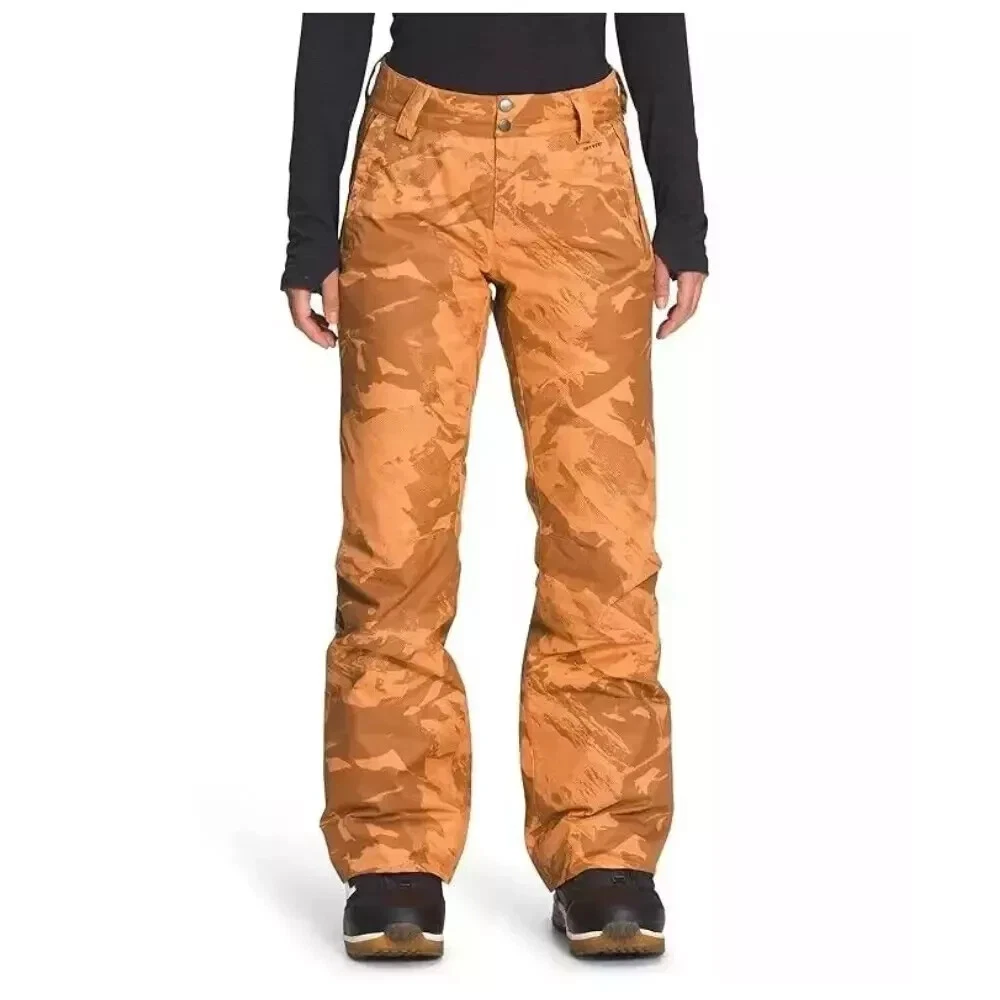 The North Face Sally Snow Pants Womens XL Brown Camo Insulated Waterproof PHC154