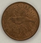 New Zealand KGVI 1941 Copper One Penny Coin - AU