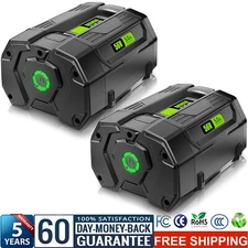 2 PACK For EGO BA2800T 56V 5.0Ah Lithium-Ion Battery 56Volt Power+ Tools SNT2405