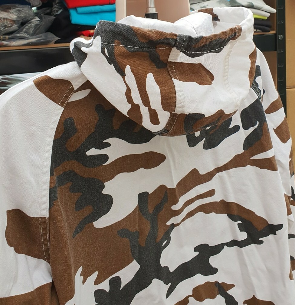 FW16 Supreme Twill Zip Up camo Parka size M medium white Rare Jacket  thumbnail 5