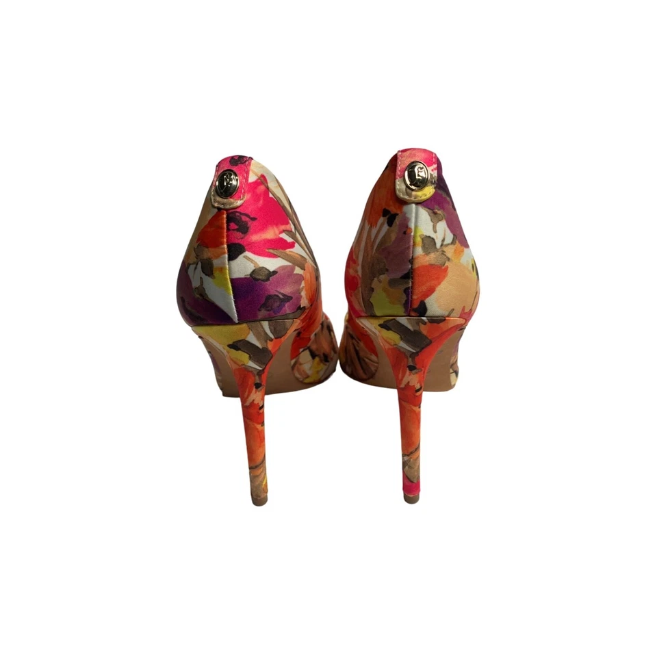 Zapato de salón Ivanka Trump para mujer talla 10 M floral tacón de aguja 4,5 pulgadas naranja amarillo Foto 4 de 4