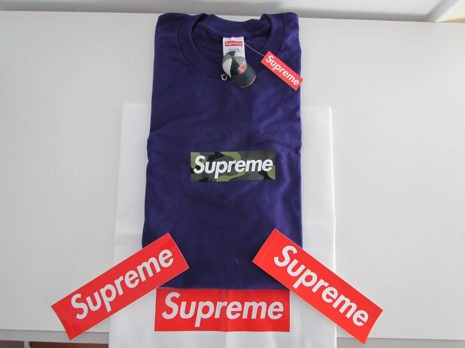 Tee shirt Supreme F/W 2023 Camo Box Logo Violet XXL Kaki/Solide/Kermit/Mafia/Murakami