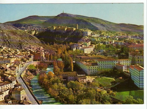 Postal Cuenca, Vista panorámica y rio Jucar.