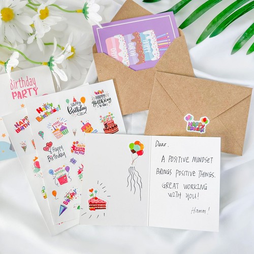 20PCS/SET BIRTHDAY CARD Small Bulk Mixed Party Birthday Card With Envelope AUS - Picture 11 of 12