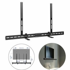 Universal Speaker Soundbar Bracket Mount Holder Under/Over TV Fits Any TV Mount