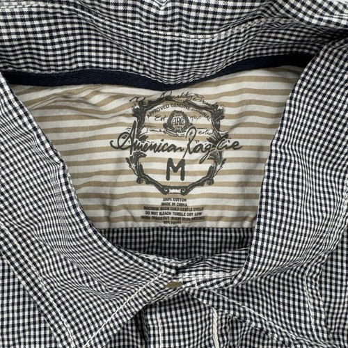 American Rag Shirt Mens Medium Plaid Checkered Button Down Pocket LS NEW - Picture 4 of 7