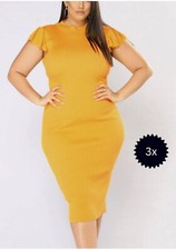 Women Mustard Sweater Dress
