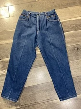 Vintage Gitano Jeans Blue Denim Tapered High Rise Jeans Women's Size 16 Short