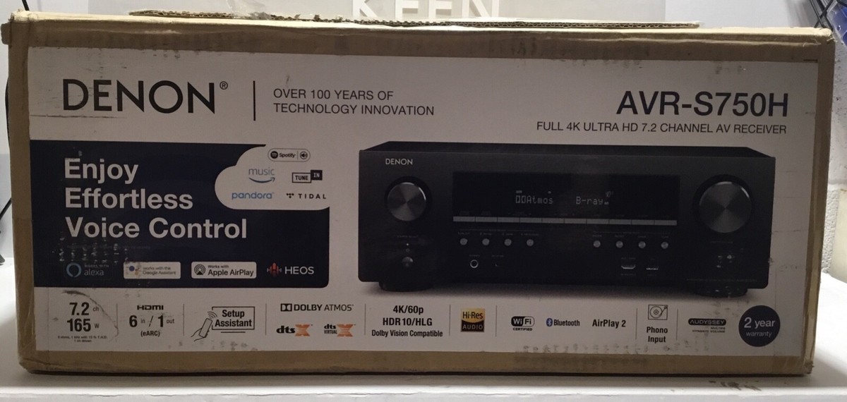 Denon AVR-S750H 7.2 Channel FULL 4K Dolby Atmos AV Receiver-L👀K