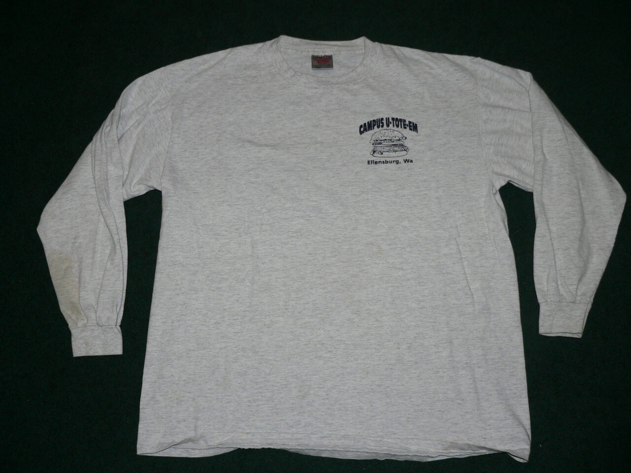 Vtg 90s T SHIRT XL LOCAL BURGER JOINT DINER ELLENSBURG, WA USA MADE