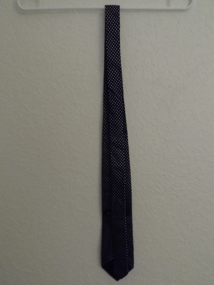 Corbata Hathaway vintage a lunares azul púrpura Foto 3 de 4