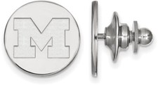 14K White Gold Michigan (University Of) Tie Tac by LogoArt