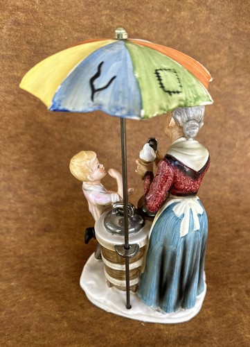 De colección NORLEANS Japón ~ Vieja Dama Soporte de Helado Paraguas Andrajoso Niño y Perro - Imagen 12 de 23