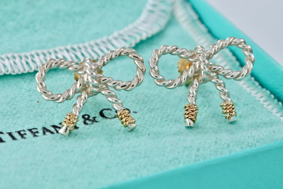 Tiffany cheap ribbon earrings