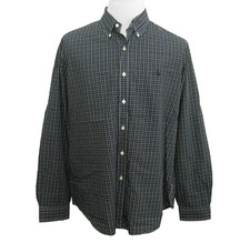 RALPH LAUREN Men's Size XL Black Checks Long Sleeve Button Front Shirt Cotton