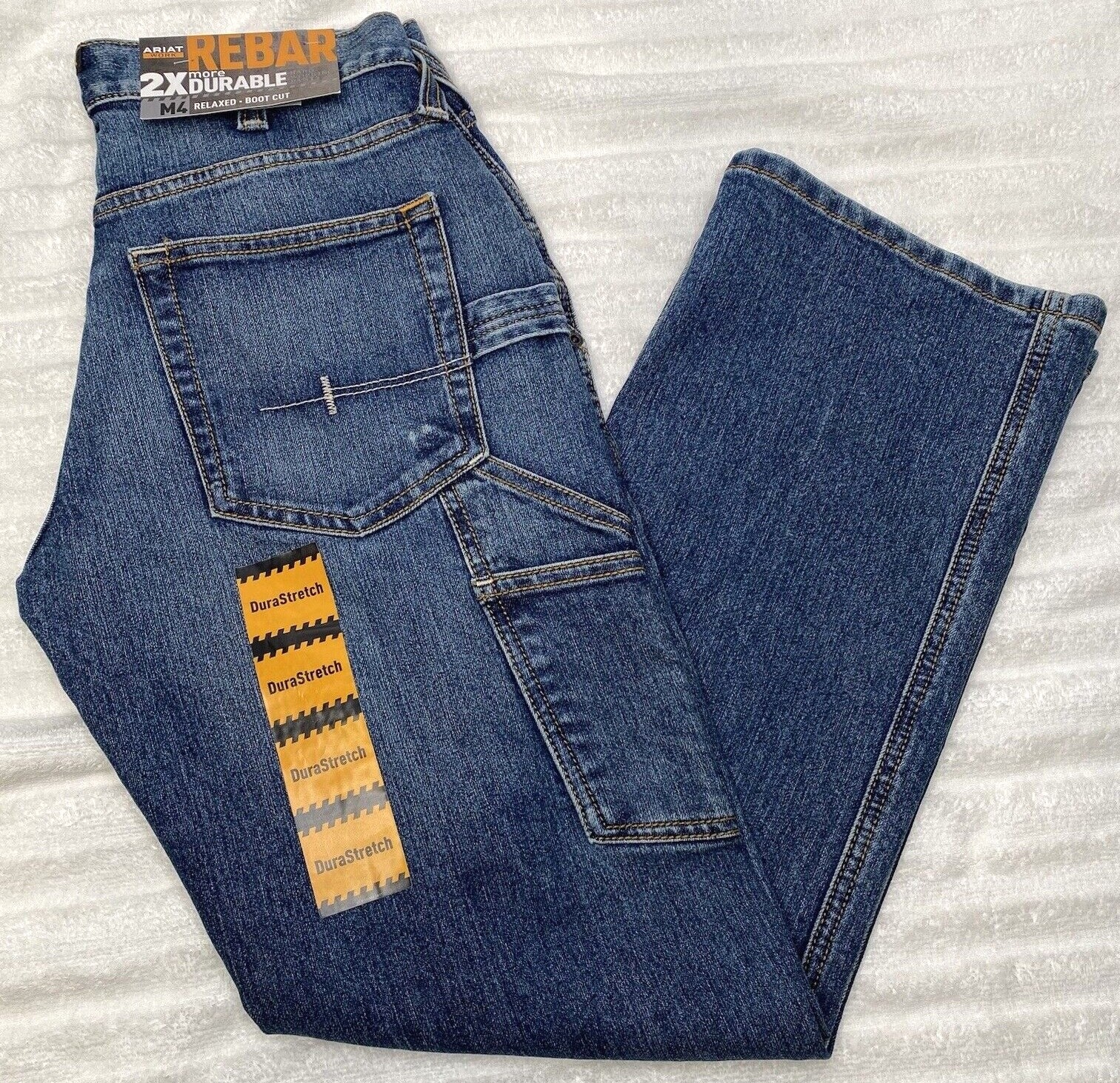 Mens Ariat Rebar M4 Relaxed Boot Work Jeans Durastretch Carpenter Pants