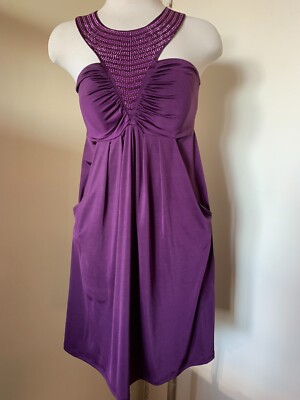 KITTY SEXY YET CLASSY BEADED PURPLE COCTAIL DRESS  PROM WEDDING PARTY SIZE M z