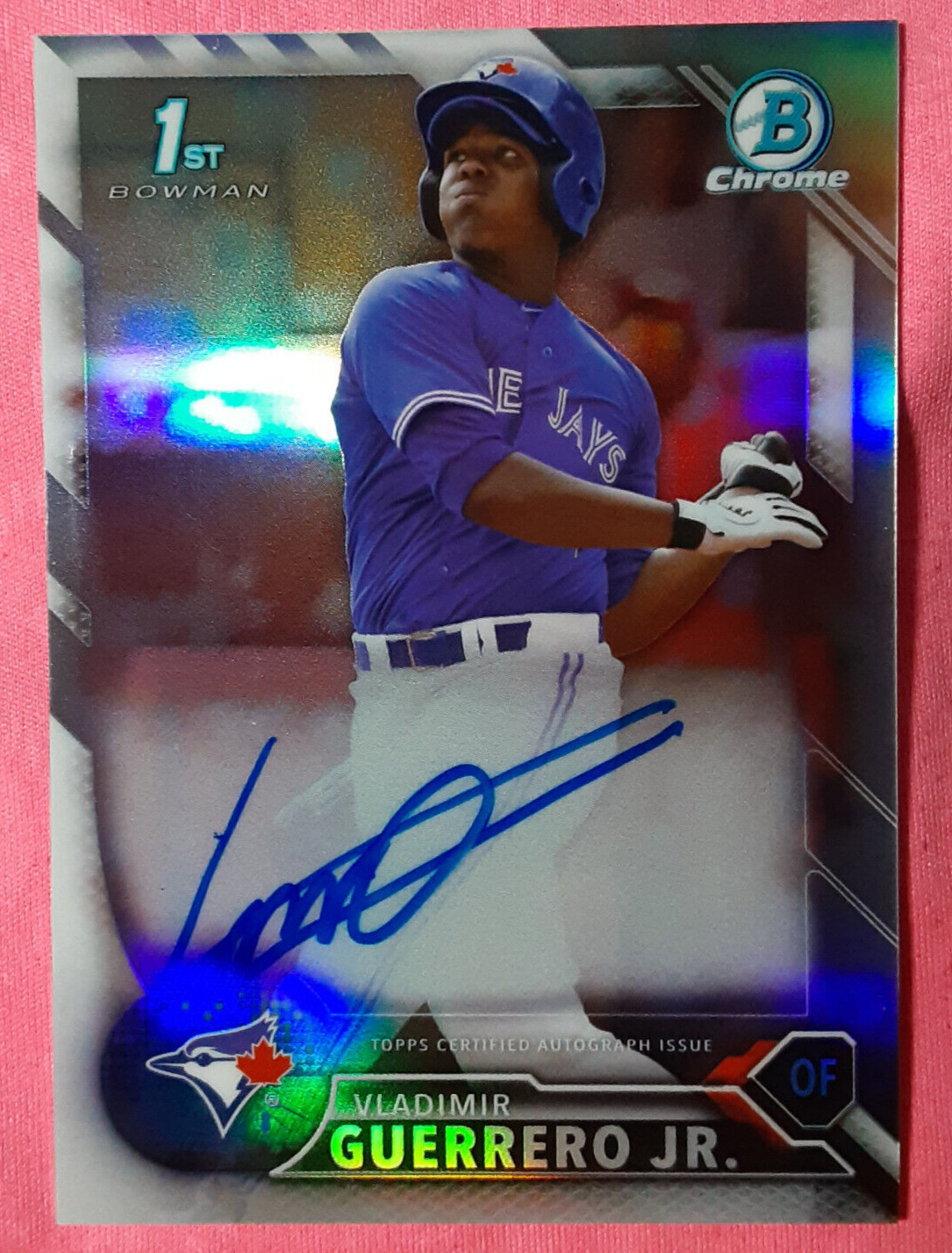 Vladimir Guerrero, Jr - auto - #147/499 - 2016 Bowman Chrome Refractor #CPA-VG