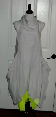 NWOT 100% AUTHENTIC #VDR Via Delle Rose Women's Asymmetrical Dress Size S  Gray
