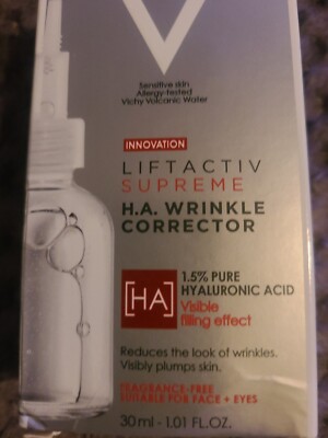 Vichy LiftActiv Supreme Serum wrinkle  Corrector 1.5 Hyalaurinc Acid Pure 1 Oz