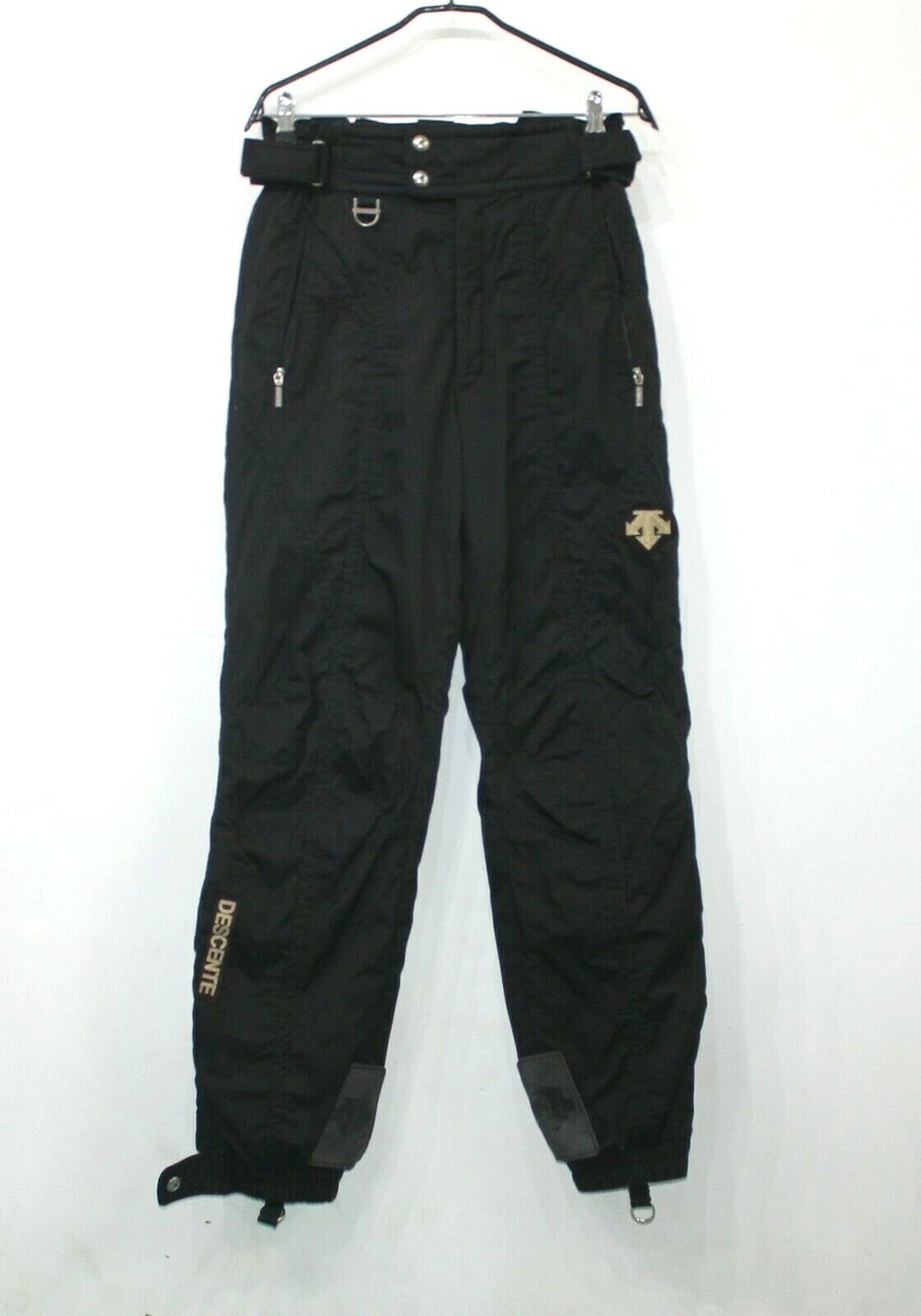 DESCENTE Black Ski Pants Mens Snowboarding Skiing Salopettes