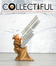 BARCLAY MANOIL LEAD FIGURE - VINTAGE DIMESTORE - US ARMY SOLDIER GUNNER   1010