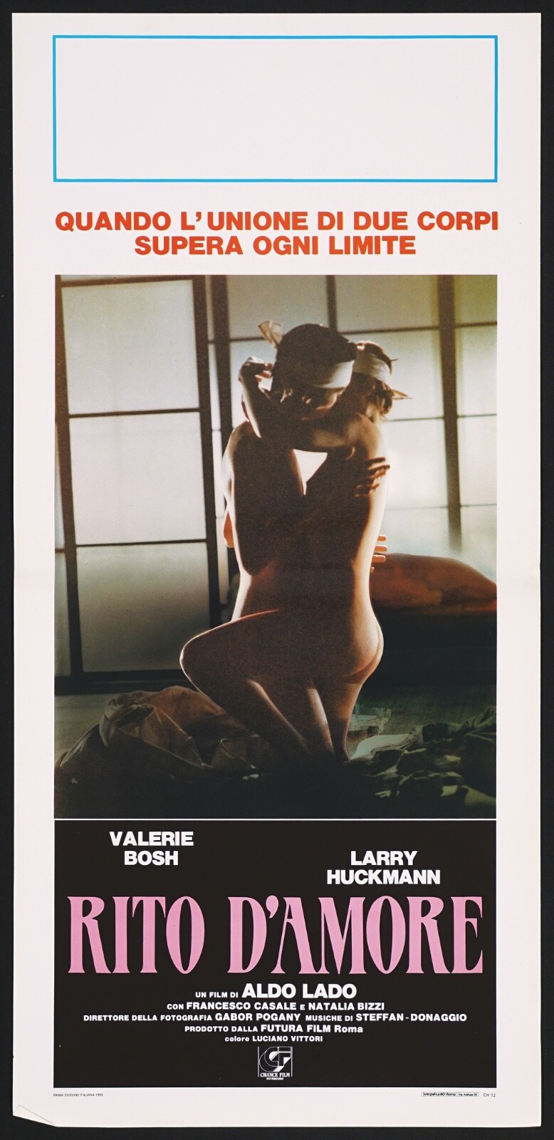 Locandina originale film Rito d'amore (1989) - Regia di Aldo Lado