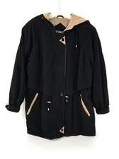 Womens Rain Coat Jacket Large Black I.z. Sport Vintage Coat