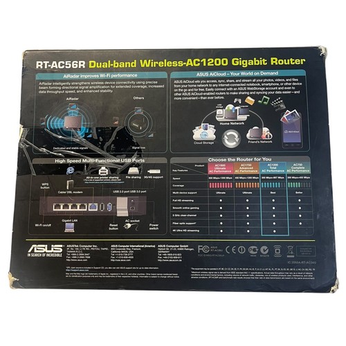 ASUS RT-AC56U 802.11ac Dual-Band Wireless-AC1200 Gigabit WiFi Router - Picture 2 of 10