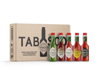 TABASCO Brand Hot Sauce Variety Pack, Trial Gift Set, 5 Oz Bottles (5-Pack)