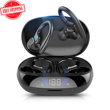 Wireless Bluetooth Sports Earbuds Ear Hook Running Headphones Gym In-Ear Mic