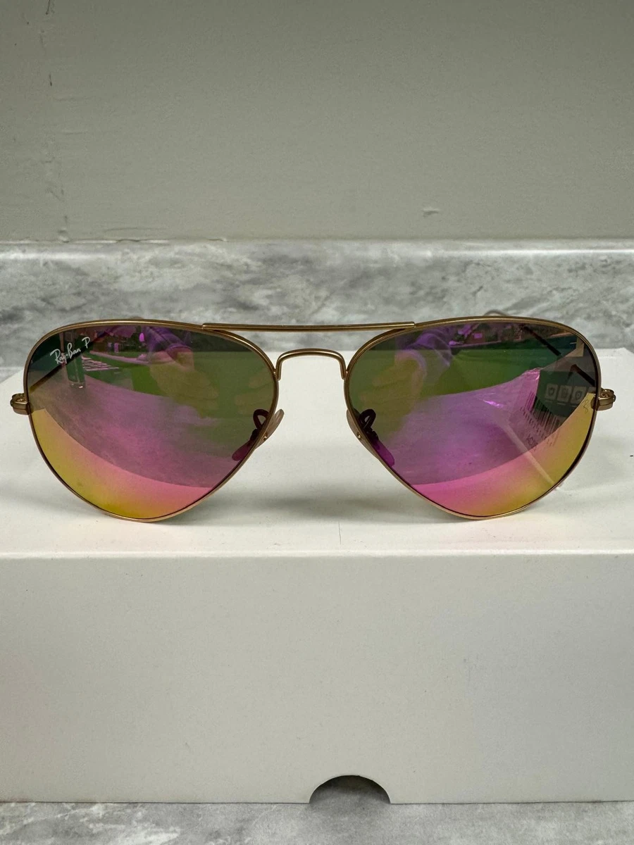 Ray-Ban Pilot Pink Unisex Sunglasses for sale | eBay display picture 3