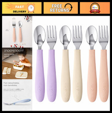 6-Piece Toddler Utensils Set - Kids Silverware with Silicone Handles, 316 Stainl