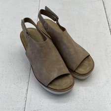 Pierre Dumas Shoes Womens Size 7 Beige CLUE-1 Slingback Block Heel Sandals