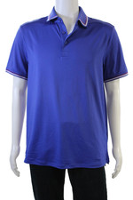 G/Fore Mens Short Sleeves Polo Shirt Blue Purple Size Medium
