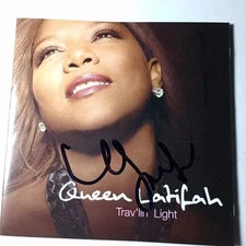 Queen Latifah Signed Trav'lin' Light CD Booklet COA...