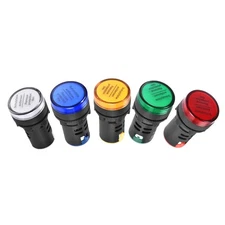 Red Green Yellow Blue White Indicator Lights 5 Colors Waterproof 5Pcs