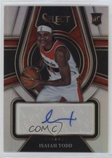 2021 Panini Select Rookie Signatures Silver Prizm 160/249 Isaiah Todd Auto 0b5