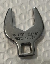 Matco Tools 1316 Open End Crowfoot Wrench 38 Drive Rcfs26 Made In Usa