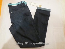 NEW LC LAUREN CONRAD ROLL CUFF SKINNY JEANS WOMEN SIZE 6 DARK WASH DENIM