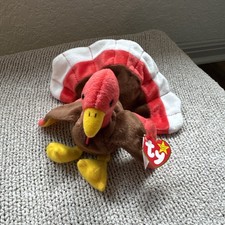 TY Beanie Baby GOBBLES The Turkey (5.5 In) Retired and Rare Tag Errors 1996