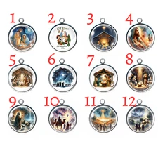 Nativity Christmas Charms – Holy Family, Wise Men, Manger Scenes