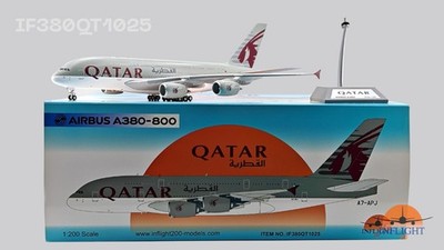 Inflight IF380QT1025 Qatar Airways A380-800 A7-APJ Diecast 1/200 AV Jet Model