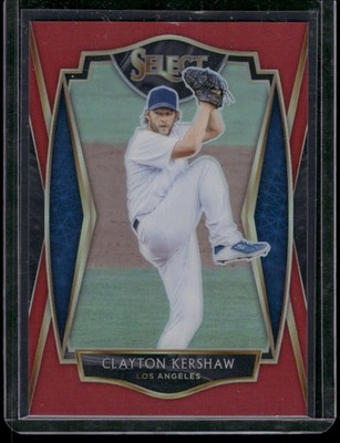 2021 Select Clayton Kershaw Red Prizm /199 Premier Level Los Angeles Dodgers
