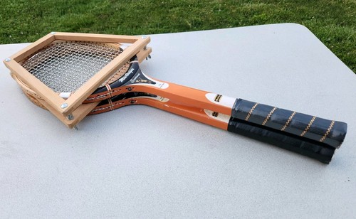 Vintage Mac Greqor Speedwood Tennis Racquets Fibre Welded Throat 2 NICE-LOOKING! - Picture 4 of 21