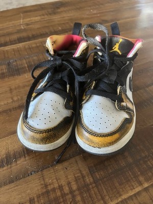 Nike Air Motif Hyper Royal Toddler Shoes Size 9c Yellow Black Preowned No Box