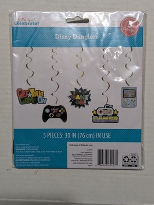 Way to Celebrate - Dizzy Danglers - 5 pieces - Video Game themed - New/Unopened