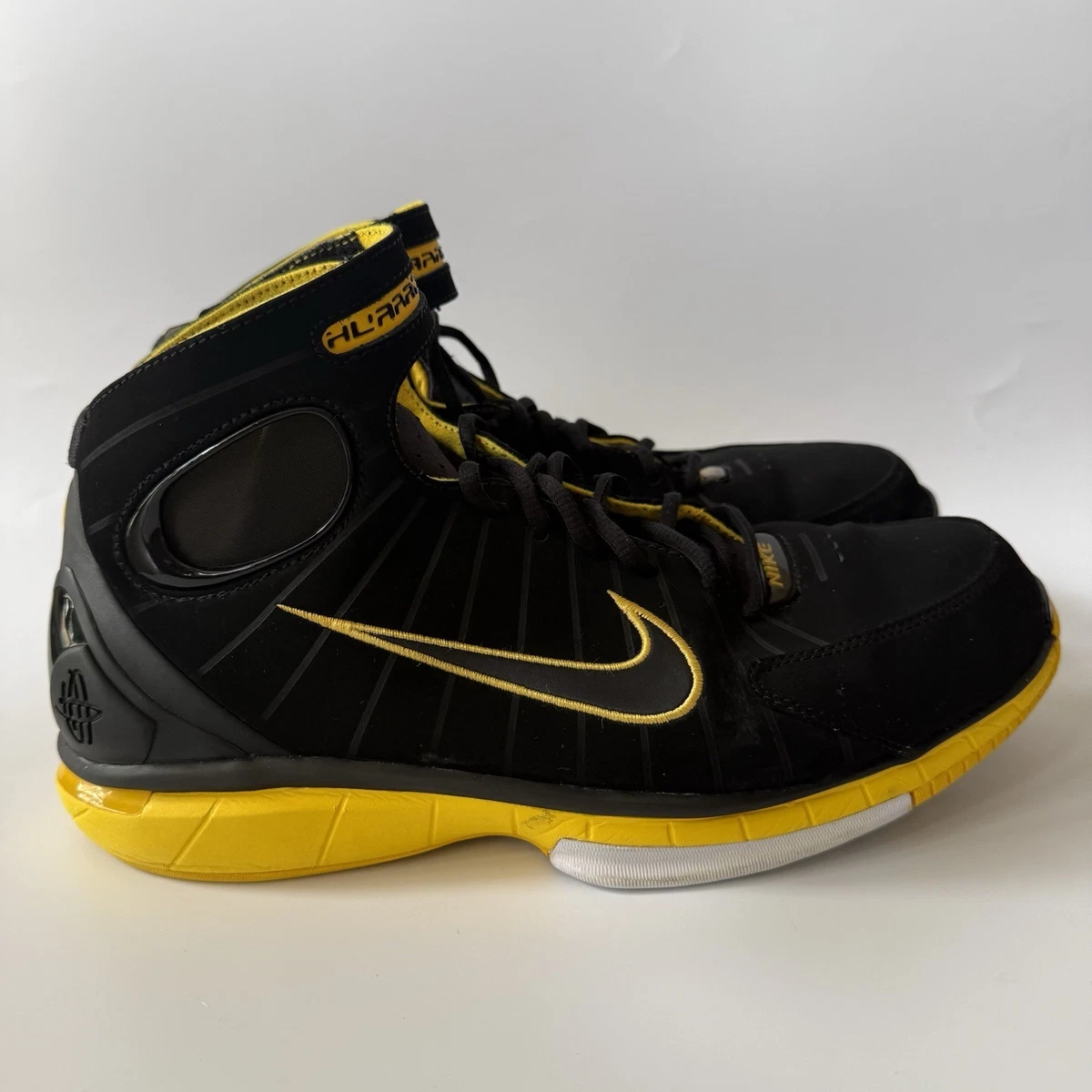VTG Y2K Nike Zoom Huarache 2K4 Kobe Bryant Black Maize Yellow 511425-007 Sz. 11 Nike Air Zoom Huarache 2K4 Men main image 2
