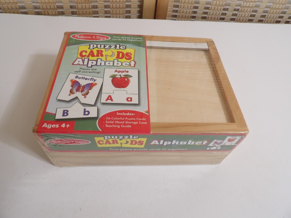 New - Melissa & Doug Puzzle Cards Alphabet Self-Correcting Pieces